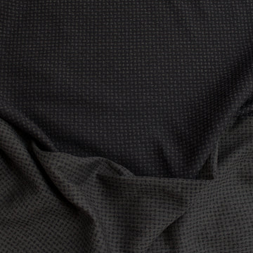 wool/cotton reversible jacquard woven 'implied check', Oeko-Tex cert.