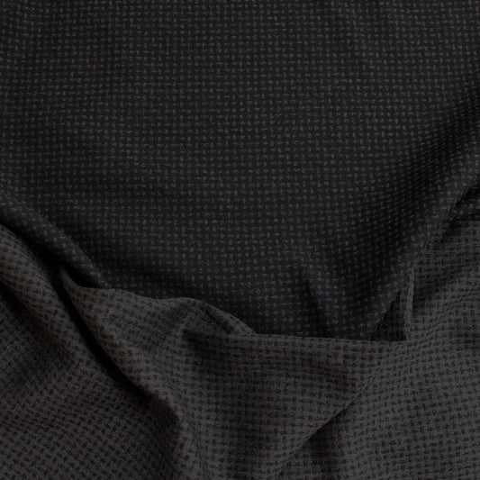 wool/cotton reversible jacquard woven 'implied check', Oeko-Tex cert.