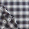 Italian 'Douglas' plaid fil coupé cotton twill, Oeko-Tex cert.