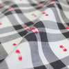 Italian 'Hepburn' plaid fil coupé cotton twill, Oeko-Tex cert.