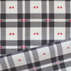 Italian 'Hepburn' plaid fil coupé cotton twill, Oeko-Tex cert.