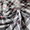Italian 'Hepburn' plaid fil coupé cotton twill, Oeko-Tex cert.