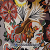 Italian 'floral mood' viscose knit - terracotta