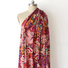 Italian 'floral mood' viscose knit - rose