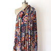 Italian 'floral mood' viscose knit - blue