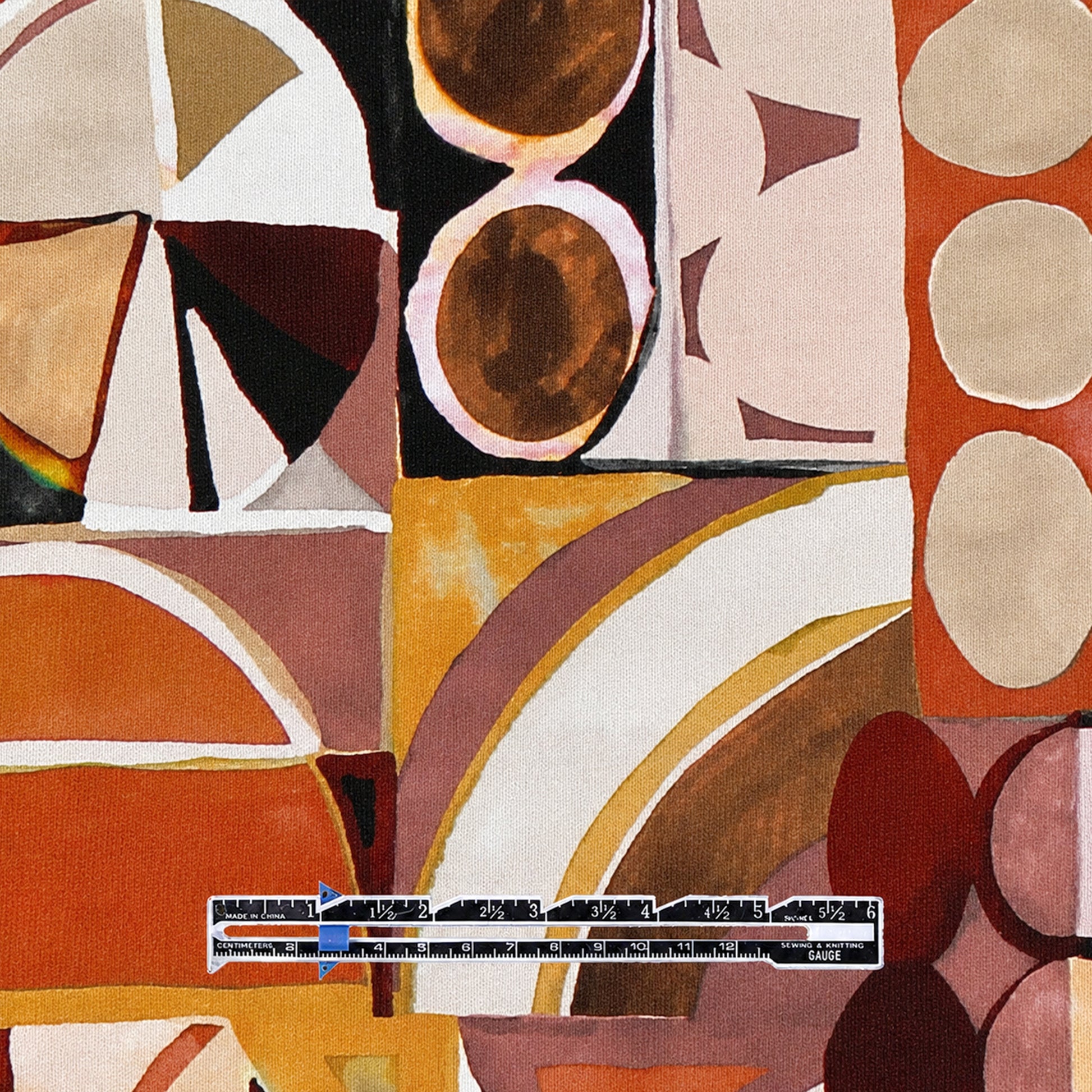 Italian 'abstract autumn' viscose knit