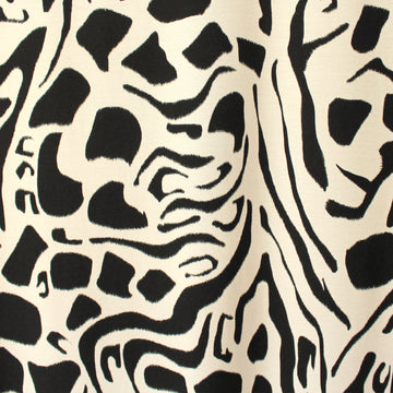 viscose knit jersey "animal impression" - black/ecru
