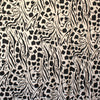 viscose knit jersey "animal impression" - black/ecru