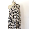 viscose knit jersey "animal impression" - black/ecru