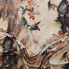 viscose knit jersey "florals on sepia"