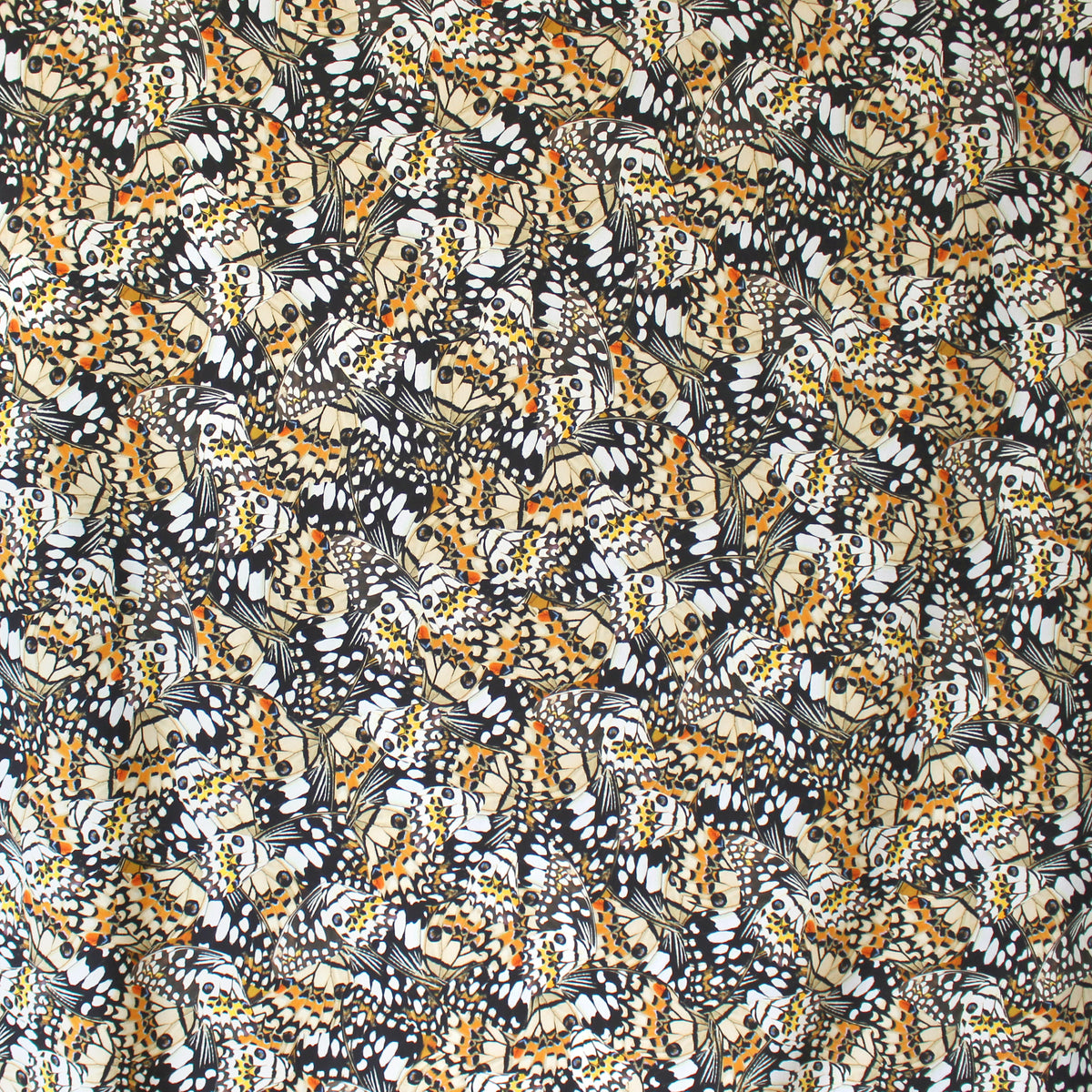 cotton sateen printed stretch woven 'butterfly effect'