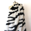 faux fur 'Bengal stripe' Oeko-Tex cert. - black/winter white