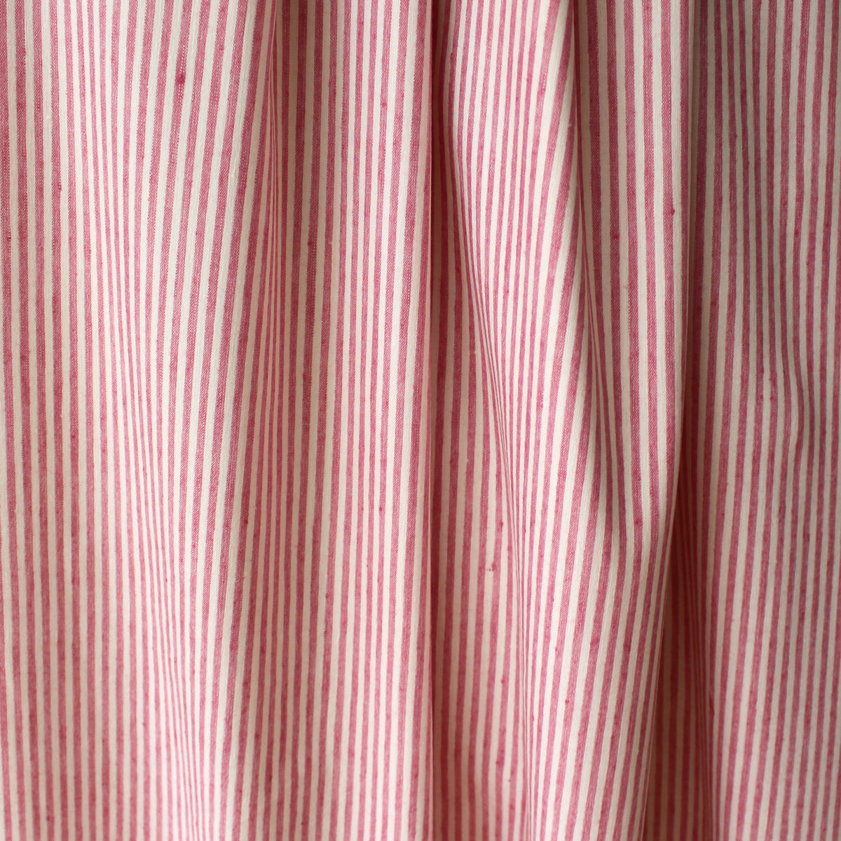 European linen/rayon stretch woven - red/cream stripe