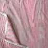 European linen/rayon stretch woven - red/cream stripe