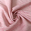 European linen/rayon stretch woven - red/cream stripe