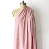 European linen/rayon stretch woven - red/cream stripe
