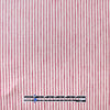 European linen/rayon stretch woven - red/cream stripe