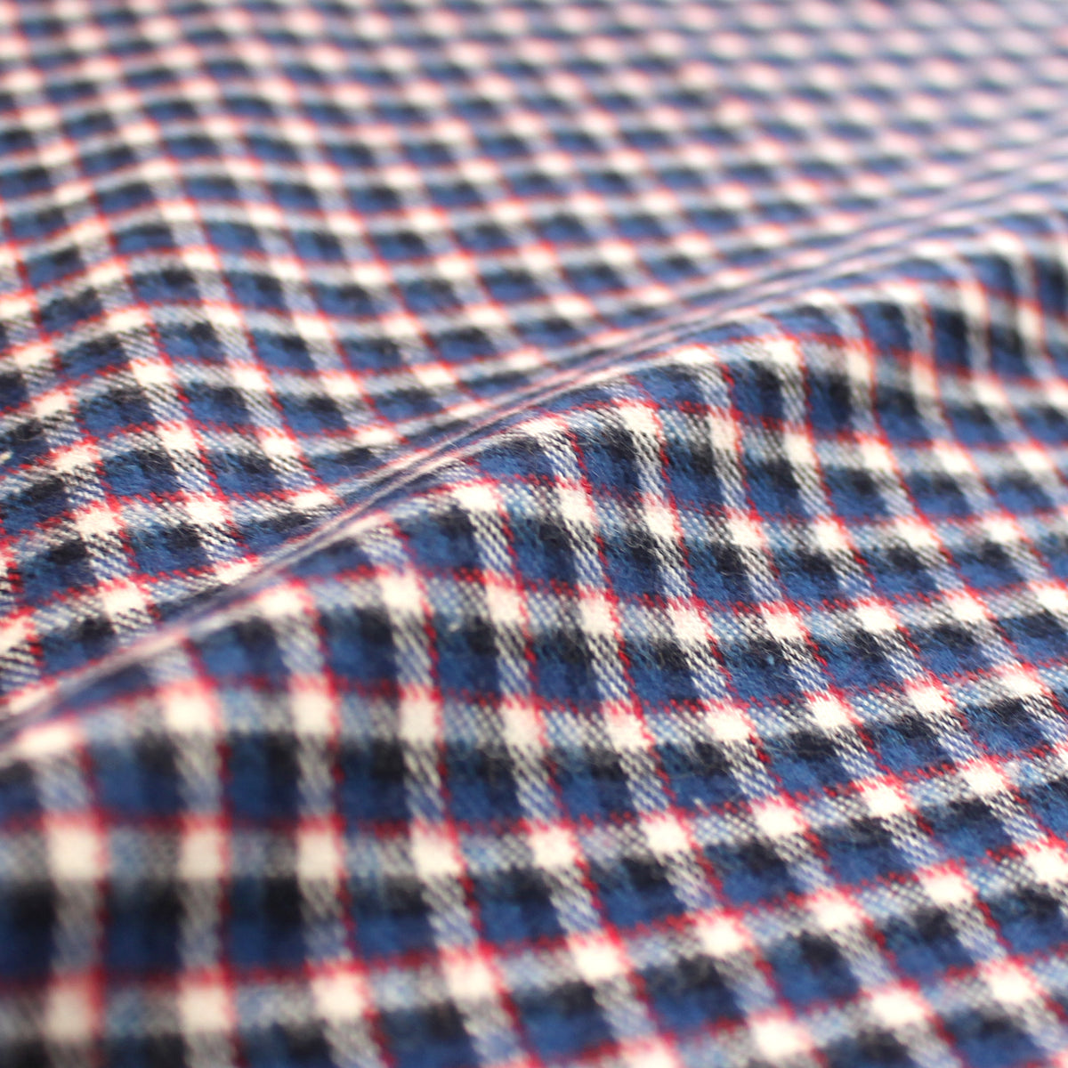flannel, all-cotton super soft mid-weight woven - red/white/blue plaid