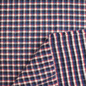 flannel, all-cotton super soft mid-weight woven - red/white/blue plaid