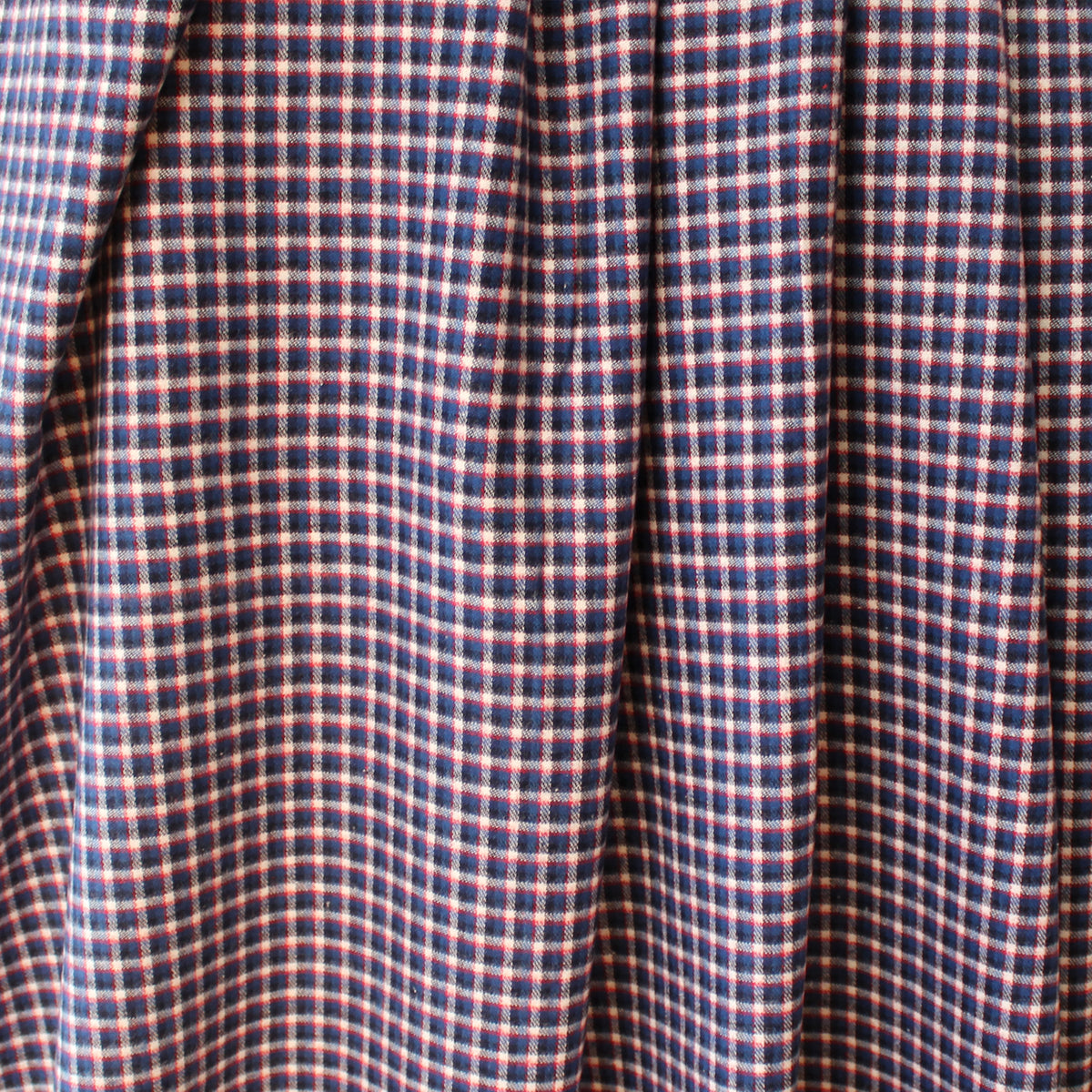 flannel, all-cotton super soft mid-weight woven - red/white/blue plaid