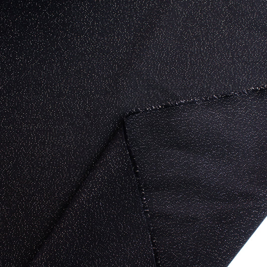 suiting, wool/Lurex stretch woven - midnight/silver