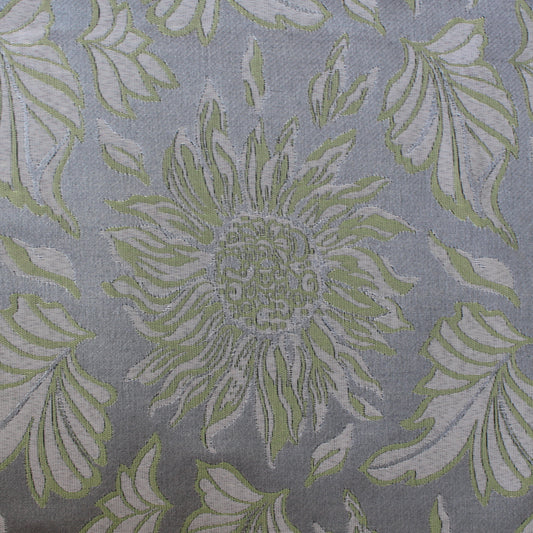 jacquard brocade, cotton/Tencel blend suiting - sage/steel