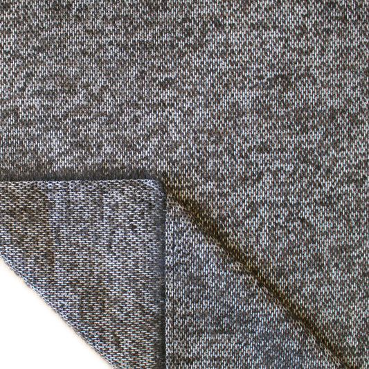 wool/alpaca/cotton blend tweed - mottled brown