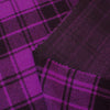 coating, wool blend doubleface tartan plaid - violet / black