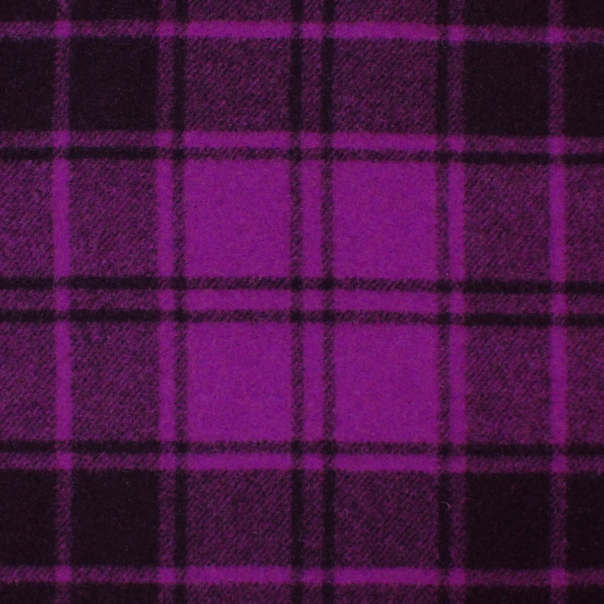 coating, wool blend doubleface tartan plaid - violet / black