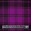 coating, wool blend doubleface tartan plaid - violet / black