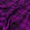 coating, wool blend doubleface tartan plaid - violet / black