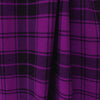coating, wool blend doubleface tartan plaid - violet / black