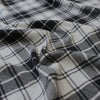 coating, wool blend doubleface tartan plaid - cloud gray / black