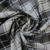 coating, wool blend doubleface tartan plaid - cloud gray / black