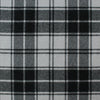 coating, wool blend doubleface tartan plaid - cloud gray / black