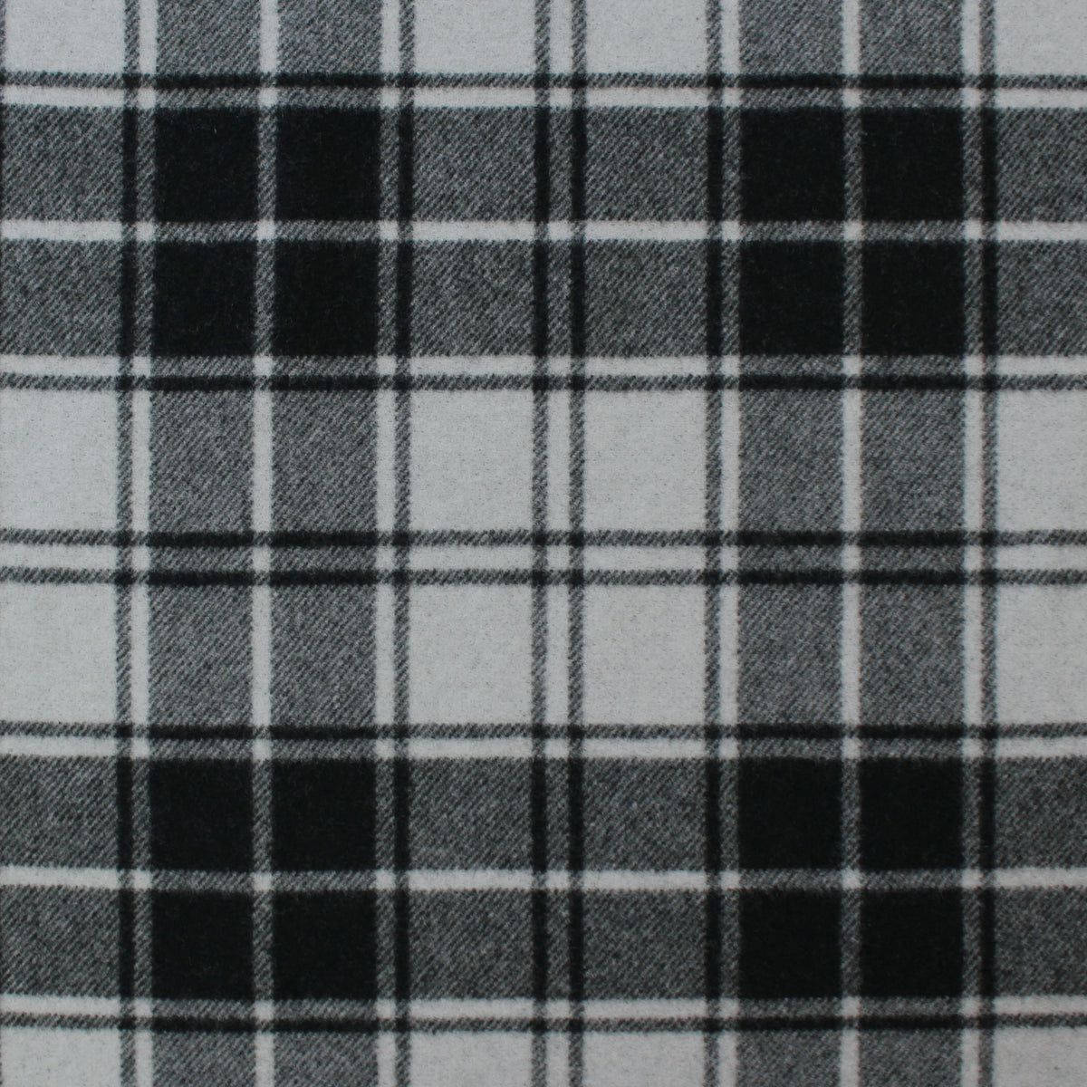 coating, wool blend doubleface tartan plaid - cloud gray / black