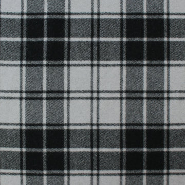 coating, wool blend doubleface tartan plaid - cloud gray / black