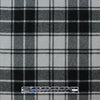 coating, wool blend doubleface tartan plaid - cloud gray / black