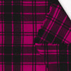 coating, wool/cotton brushed twill tartan plaid - orchid / black