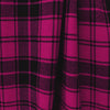 coating, wool/cotton brushed twill tartan plaid - orchid / black