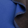 coating/suiting, brushed 100% cotton twill doubleface - bluebird/charcoal