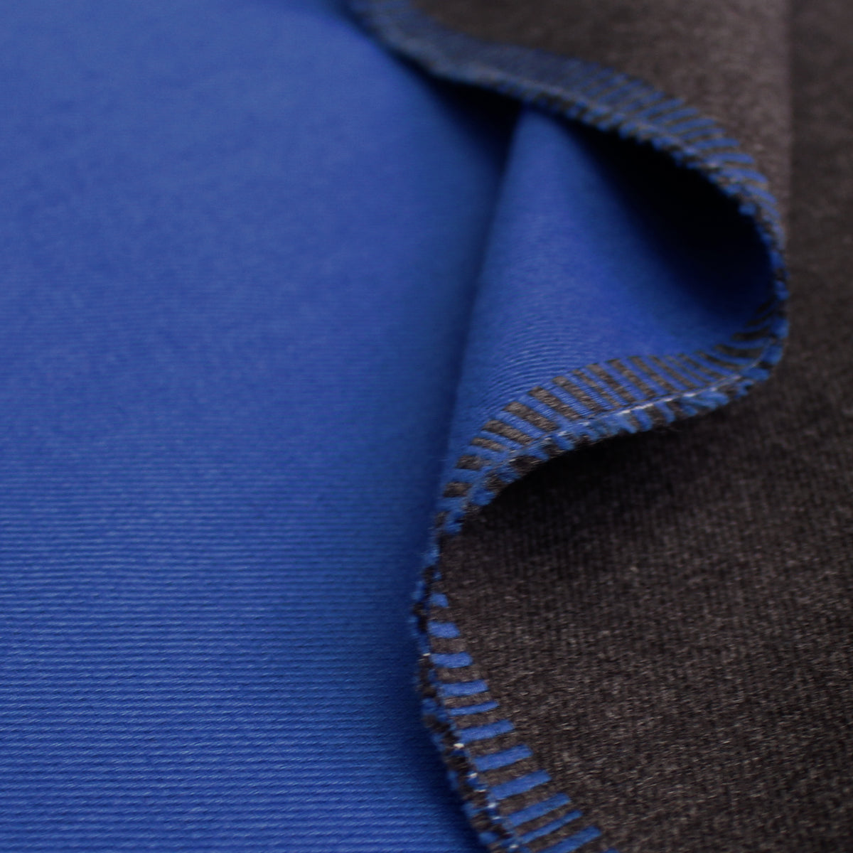 coating/suiting, brushed 100% cotton twill doubleface - bluebird/charcoal