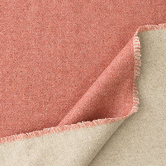 coating, brushed 100% wool double cloth - tea rose / biscuit