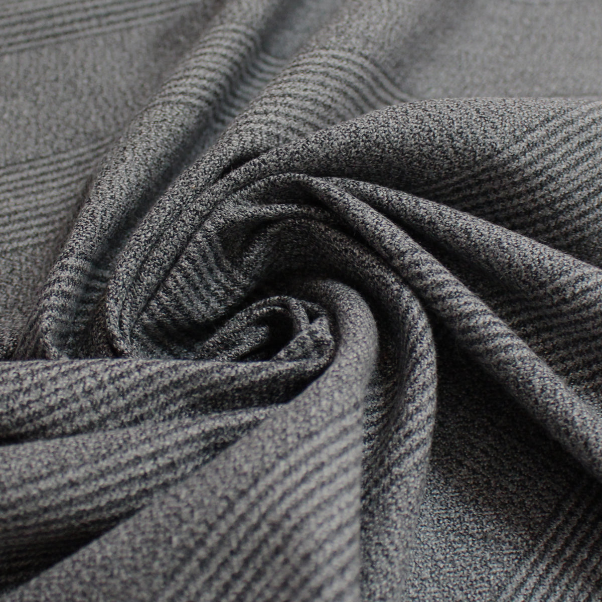 suiting, cotton crepe stretch - tonal gray Glen plaid