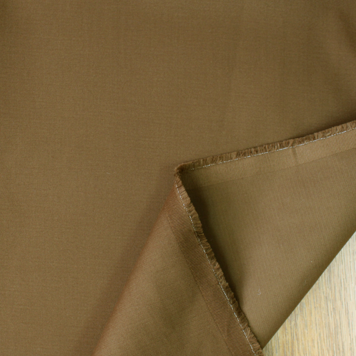 suiting, cotton 2-ply woven - olive brown