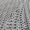 sweater knit, chunky rib open stitch wool blend - cloud gray/rainbow speckle