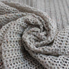 sweater knit, chunky rib open stitch wool blend - cloud gray/rainbow speckle