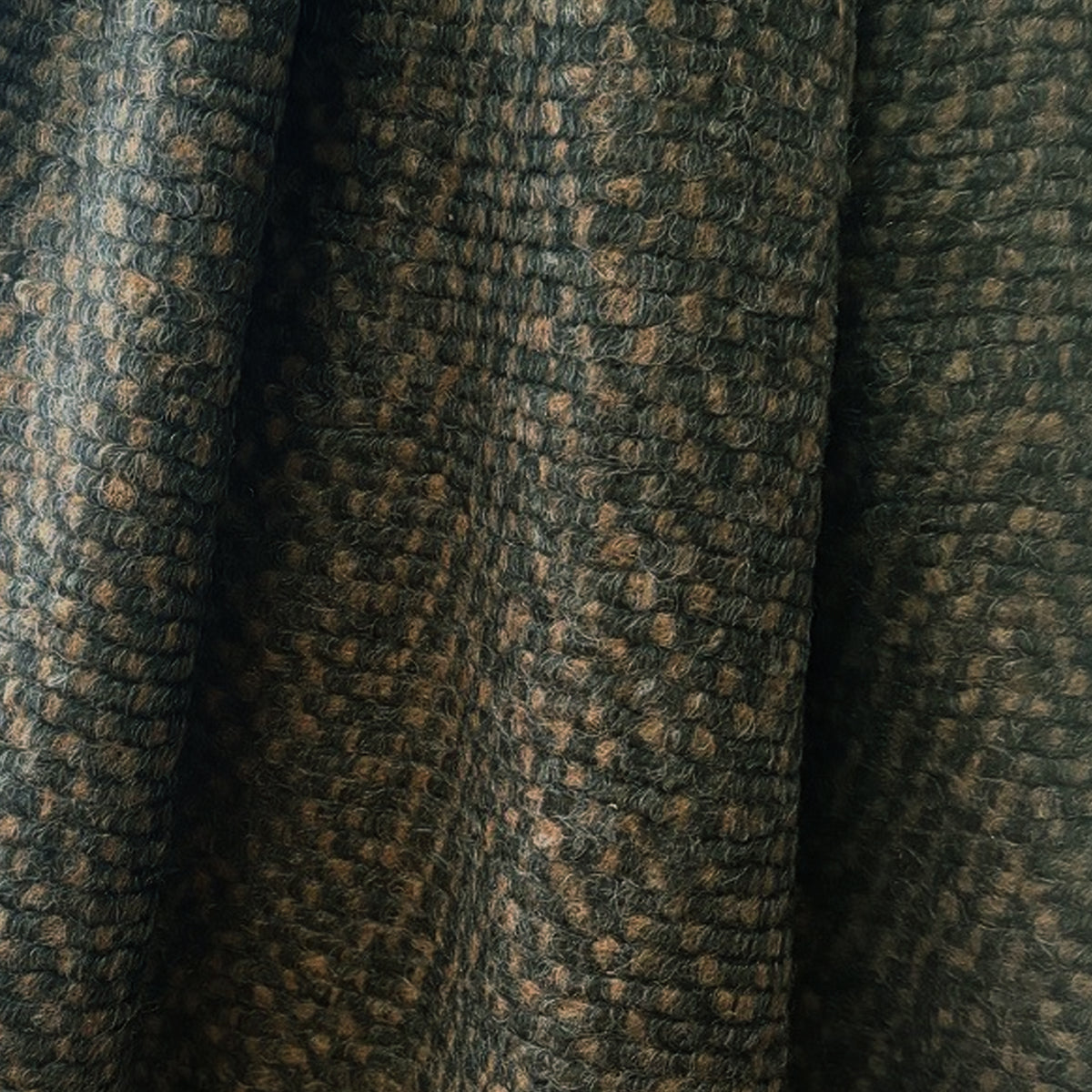 sweater knit/coating, chunky luxury wool blend 'textured herringbone'