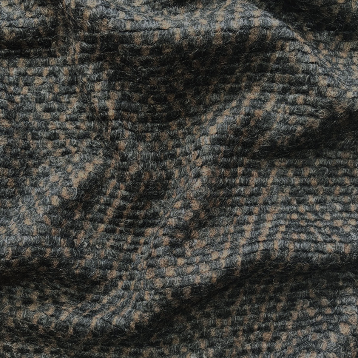 sweater knit/coating, chunky luxury wool blend 'textured herringbone'