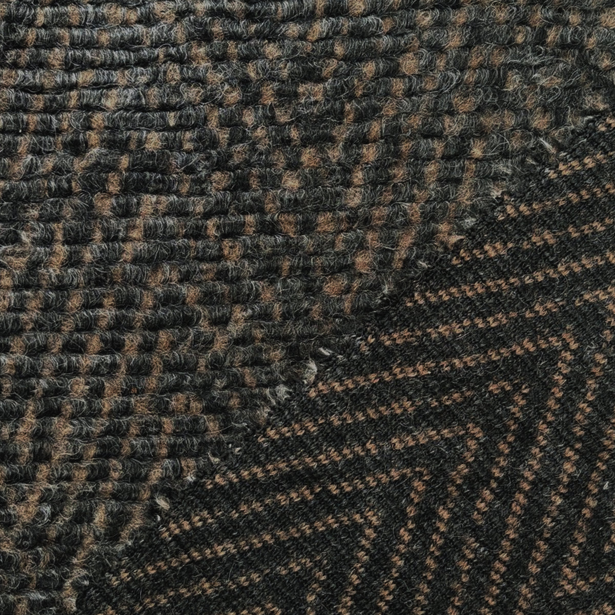 sweater knit/coating, chunky luxury wool blend 'textured herringbone'